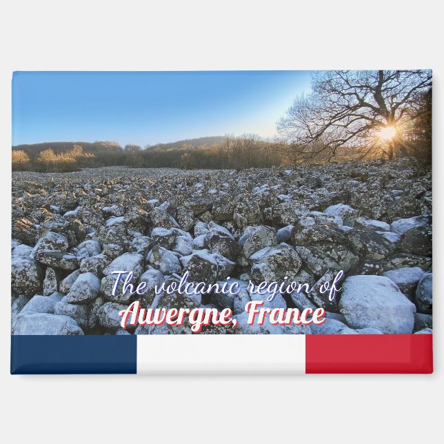 Blaue Stunde in der vulkanischen Region Frankreich Magnet (Vorderseite)