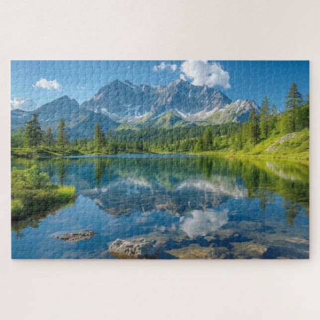 Blaue Stunde Naturlandschaft Puzzle (Horizontal)