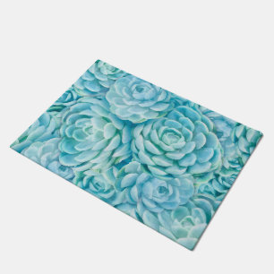 Blaue Succulents Fußmatte