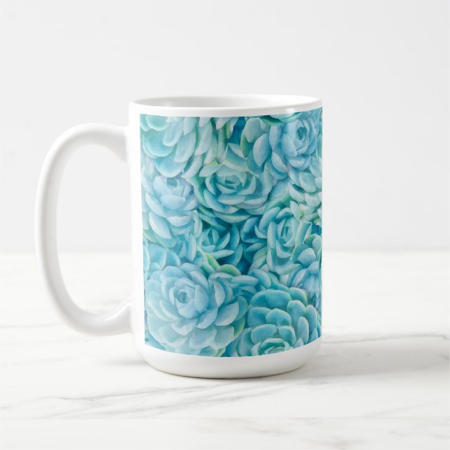Blaue Sukkuline Kaffeetasse (Links)