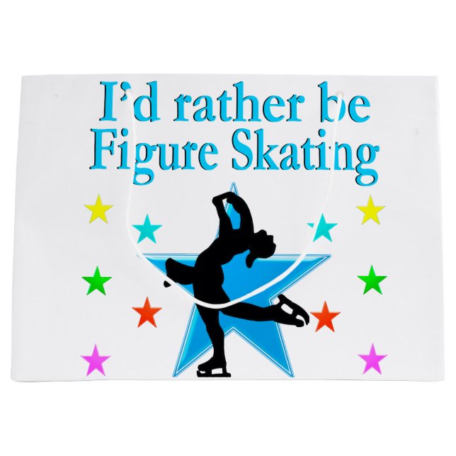 BLAUE SUPER STAR FIGURE SKATER GROßE GESCHENKTÜTE (Vorderseite)