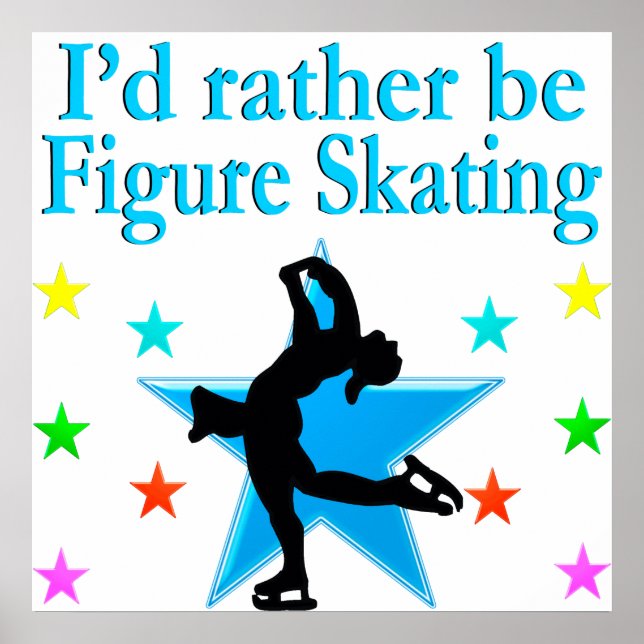 BLAUE SUPER STAR FIGURE SKATER POSTER (Vorne)