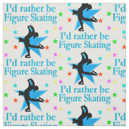 BLAUE SUPER STAR FIGURE SKATER STOFF