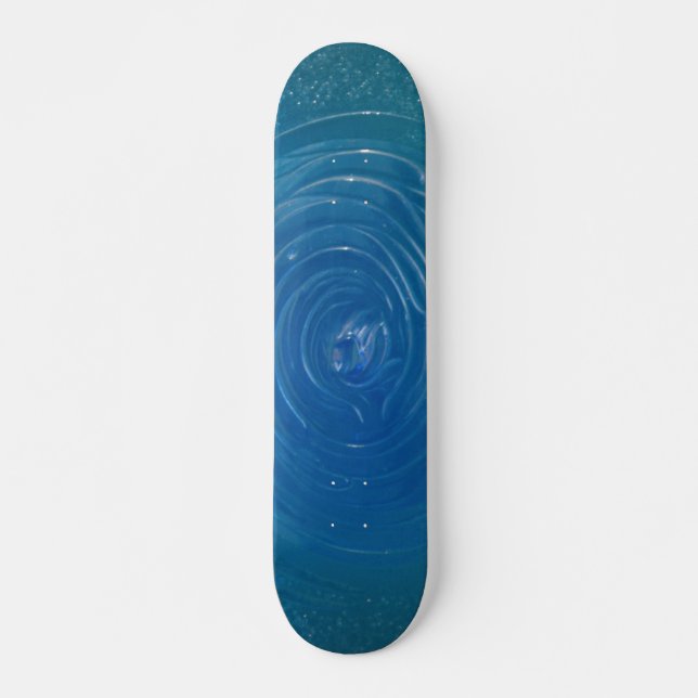 Blaue Swirl-Skateboard Skateboard (Vorne)