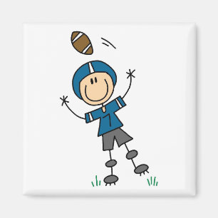 Blaue T-Shirts und Geschenke für Fußballspieler Magnet