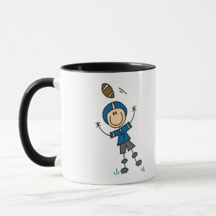 Blaue T-Shirts und Geschenke für Fußballspieler Tasse