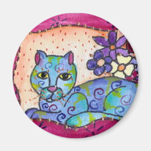 Blaue Tabby-Katze Magnet