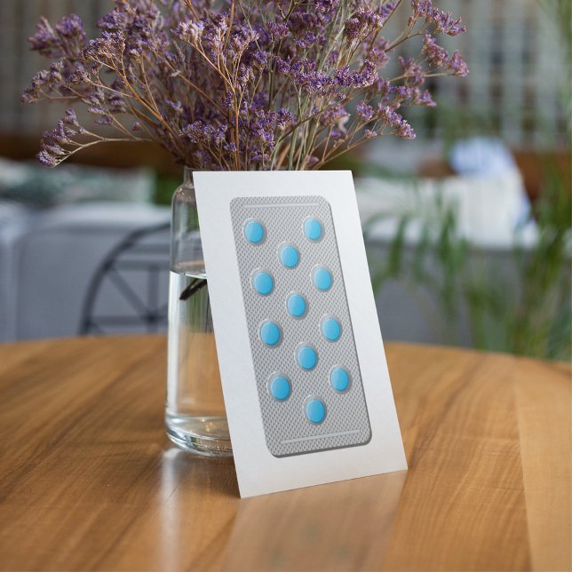 Blaue Tabletten bei einer Packung Einladung (Von Creator hochgeladen)