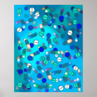 Blaue Tabletten