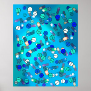 Blaue Tabletten Poster