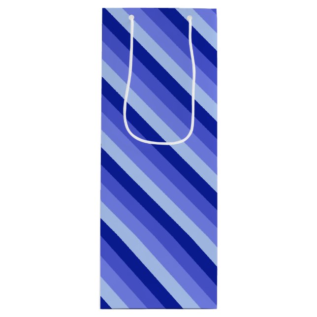 Blaue Tage Geschenktüte Für Weinflaschen (Vorderseite)