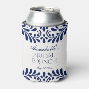 Blaue Talavera-Fliese Spanische Fiesta-Bridal-Brun Dosenkühler