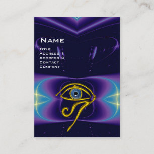 BLAUE TALISMAN, GOLD HORUS AUGE lila violett rosa Visitenkarte