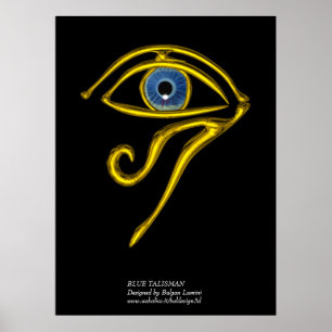BLAUE TALISMAN / GOLD HORUS AUGE POSTER