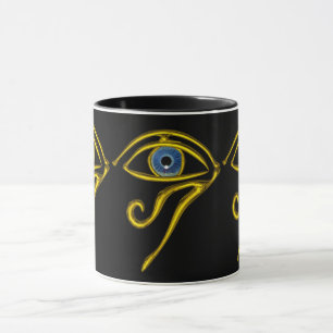 BLAUE TALISMAN / GOLD HORUS EYE Black Tasse