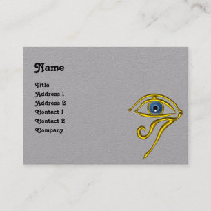 BLAUE TALISMAN, Gold Horus Eye, Schwarz-Grau-Papie Visitenkarte