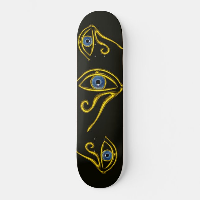 BLAUE TALISMAN / GOLD HORUS EYE SKATEBOARD (Vorderseite)