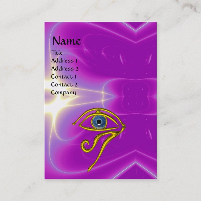BLAUE TALISMAN, lila violett, weiß Visitenkarte (Vorderseite)