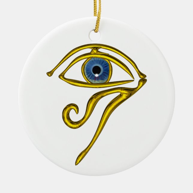BLAUE TALISMAN, weiß Keramikornament (Vorne)