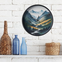 Blaue Tan-Gebirgslandschaft