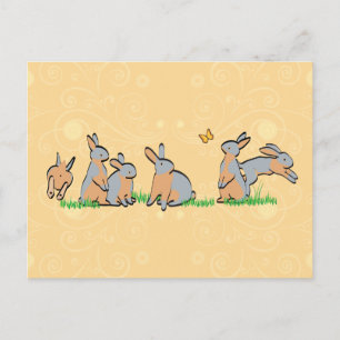 BLAUE TANS IM GRASS POSTKARTE