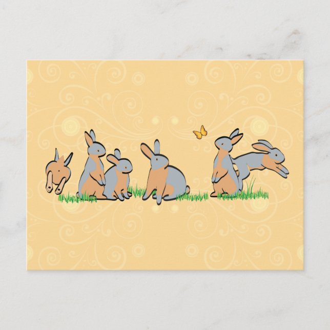 BLAUE TANS IM GRASS POSTKARTE (Vorderseite)