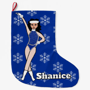 Blaue Tänzerin #2 Weihnachtsstrumpf Großer Weihnachtsstrumpf