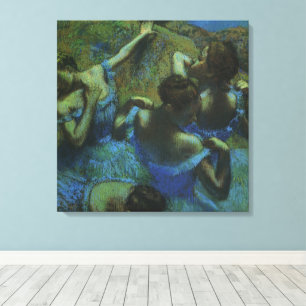 Blaue Tänzerinnen von Edgar Degas, Vintage Impress Leinwanddruck