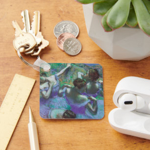 Blaue Tänzerinnen von Edgar Degas, Vintage-Impress Schlüsselanhänger