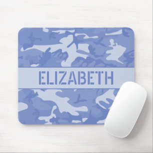 Blaue Tarn-Monogrammierung Mousepad
