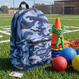 Blaue Tarnung für Jungen Bedruckter Rucksack