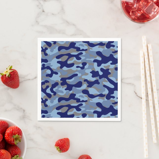 Blaue Tarnung  Serviette (Beispiel)