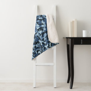 Blaue Tarnung Sherpadecke