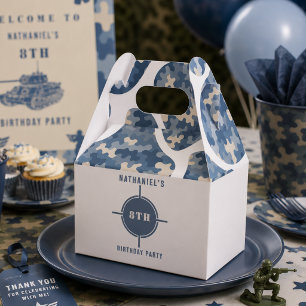 Blaue Tarnung Soldat Armee Geburtstag  Geschenkschachtel