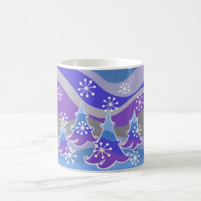 Blaue Tasse der Winterbäume (Mittel)