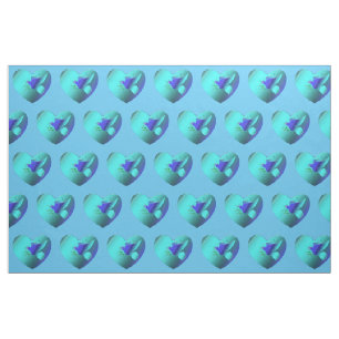Blaue Taube des Sky Heart Stoff