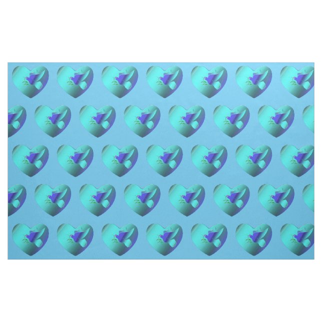 Blaue Taube des Sky Heart Stoff (Fat Quarter (45,7 x 55,9 cm))
