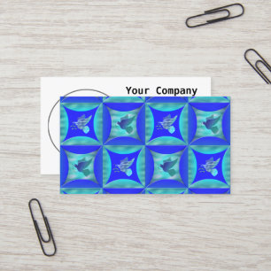 Blaue Taube im Loch in der Barenttür Visitenkarte