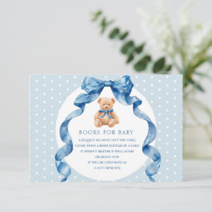 Blaue Teddybär-Bücher für Baby Begleitkarte