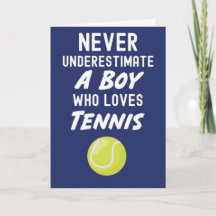 Blaue Tenniskarten für Jungen Kinder im sportliche