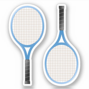 Blaue Tennisschlägeraufkleber Aufkleber