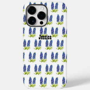 Blaue Texas-Blumen Wildblumen Aquarell Case-Mate iPhone 14 Pro Max Hülle