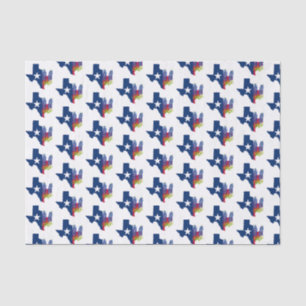 Blaue Texas-Blumen Wildblumen Aquarell  Seidenpapier