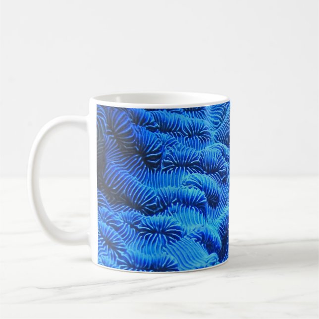 Blaue Textilien Kaffeetasse (Links)