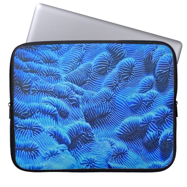 Blaue Textilien Laptopschutzhülle (Vorderseite)
