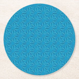 Blaue Textur Runder Pappuntersetzer