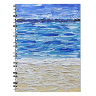 Blaue Textur Strand Kunst Druck Notizblock