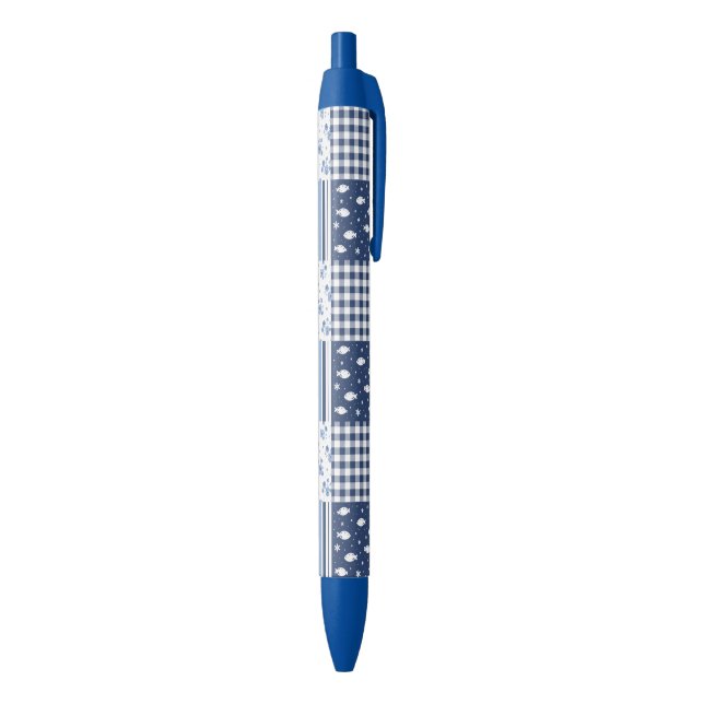Blaue Texturen Kugelschreiber (Unterseite (Vertikal))
