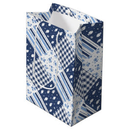 Blaue Texturen Mittlere Geschenktüte