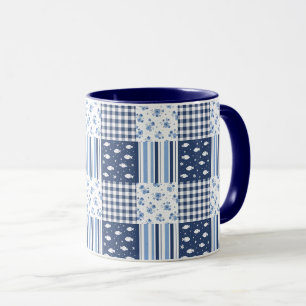 Blaue Texturen Tasse